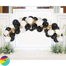 Girlanda / Lok iz balonov - Črna, Bela, Zlata